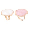 thumbnail image 1 of Shisuyan 2pcs Resin Nail Art Ring Palettes Shell Marble Finger Ring Plate Mixing Palettes, 1 of 8