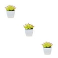 thumbnail image 3 of Advancent Simulación de suculentas, Mini maceta para bonsái, flores falsas, maceta decorativa para el hogar, , jardín, boda, sala de estar, Type1 NO1, 3 of 6