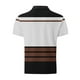 thumbnail image 4 of Blusa y camisa de manga corta con cuello vuelto para hombre, blusa deportiva informal con botones y estampado de rayas, blusa de manga corta con cuello vuelto para hombre, blusa de poliéster para homb, 4 of 5