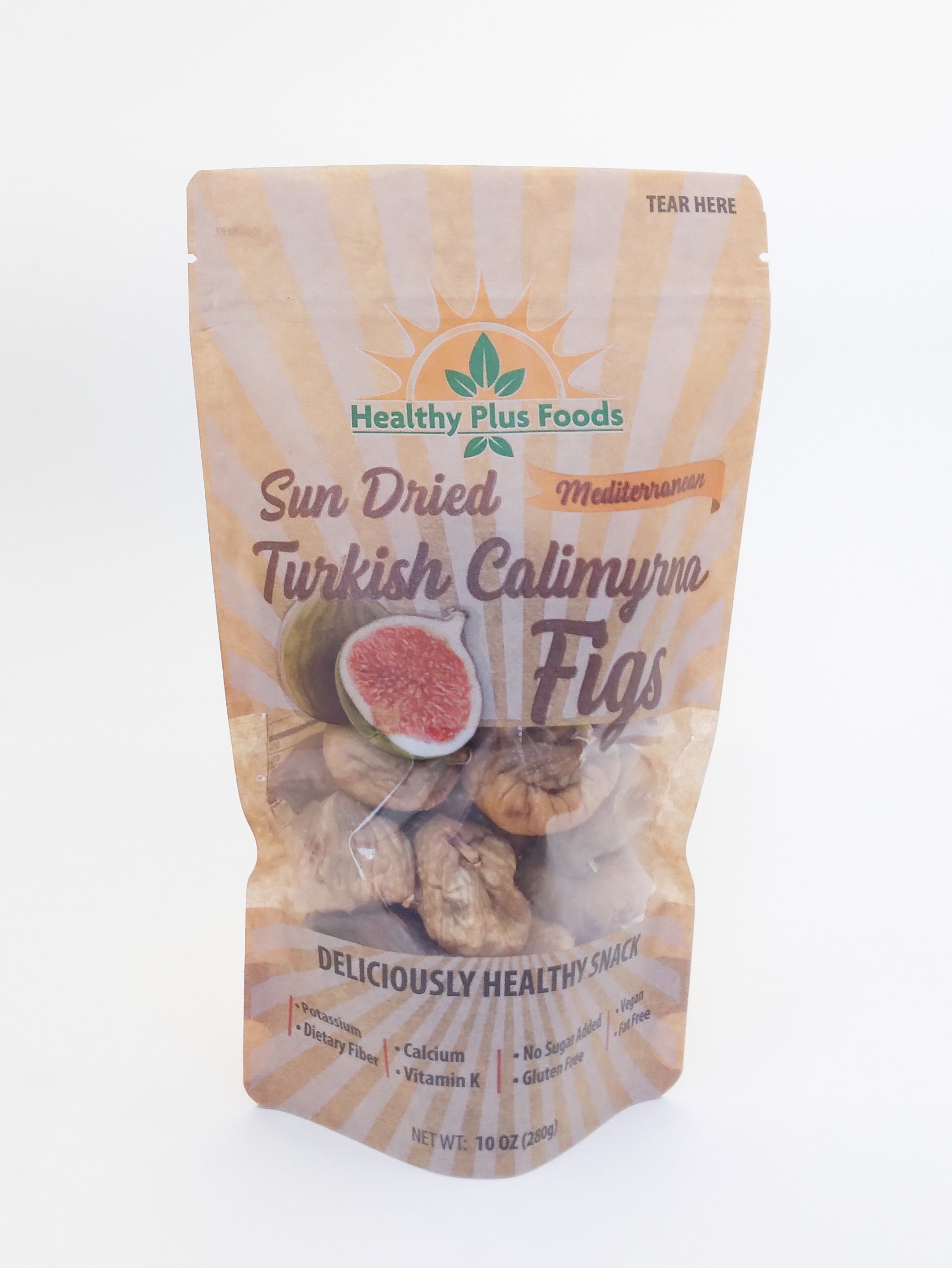 HEALTHY PLUS FOODS, Natural Dried Figs ,10oz, 7 Servings, Resealable Bag