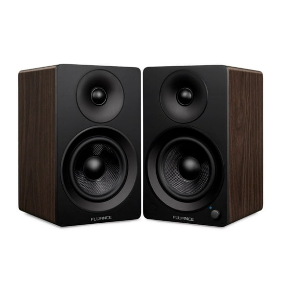 Fluance Ai41 Powered 2-Way 2.0 Stereo Bookshelf Speakers with 5" Drivers, 90W Amplifier for Turntable, TV, PC and Bluetooth 5 Wireless Music Streaming with RCA, Optical, Subwoofer Out (Natural Walnut)