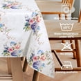 thumbnail image 5 of Colorful Floral Tablecloth, Waterproof Flower Table Cloth for Rectangle Tables, Wrinkle Resistant Decorative Table Cover for Kitchen Dining Parties Picnic (54 * 72in), 5 of 6