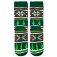 thumbnail image 3 of Fuzzy Babba Women's Holiday Fairisle Trees Slipper Socks, 1-Pack, Size 4-10, 3 of 5
