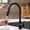 Black-2, variant on Brushed Nickel And Black Kitchen Sink Tap, Featuring a 360° Swivel And a Pull-Out Sprayer, Adjustable Angle, Single Hole, Single Handle Design, Modern Style
