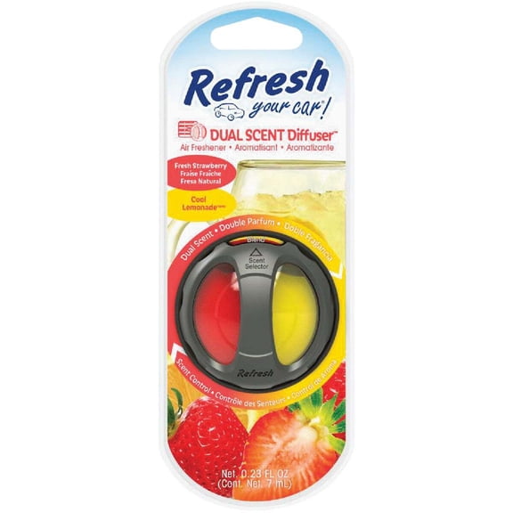 Refresh Your Car Fresh Strawberry and Cool Lemonade Auto Automotive Air Fresheners 0.23 fl oz