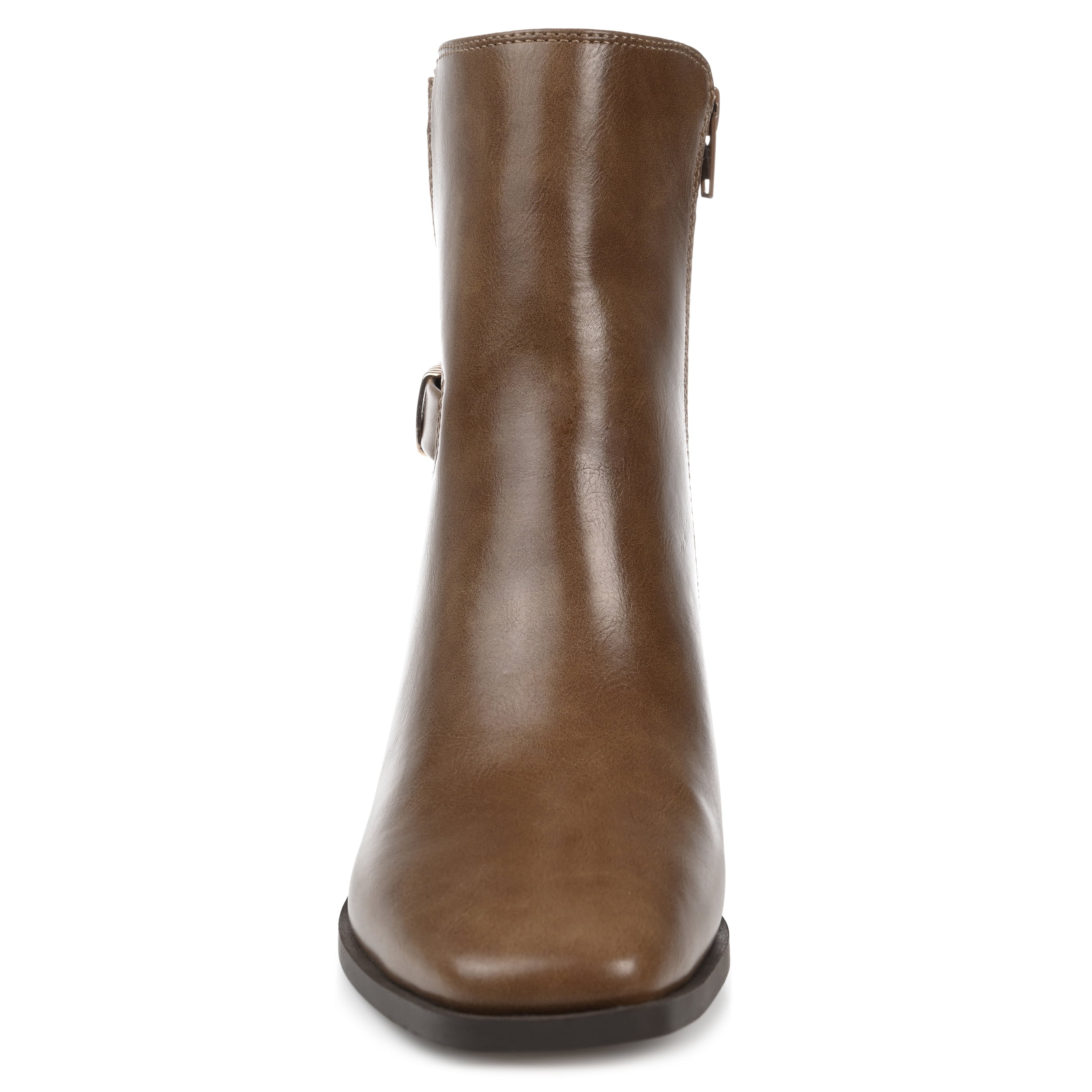 Journee Womens Aubrie Inside Zip Stacked Heel Booties, Widths Available