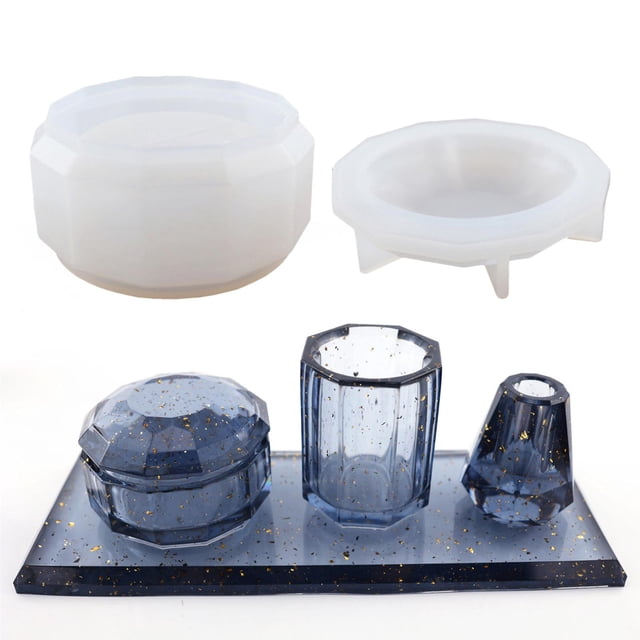Soporte, almacenamiento de bricolaje, herramienta hecha , manualidades, fabricación de fundición, organizador , manualidades pa , de caja de almacenamiento BLESIY moldes de resina epoxi