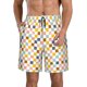 thumbnail image 1 of Fotbe Colorful Checkered 1 Trajes de Baño Estampados para Hombre, Shorts de Verano de Secado Rápido, Ropa de Playa, Bañadores-XX-Large, 1 of 6