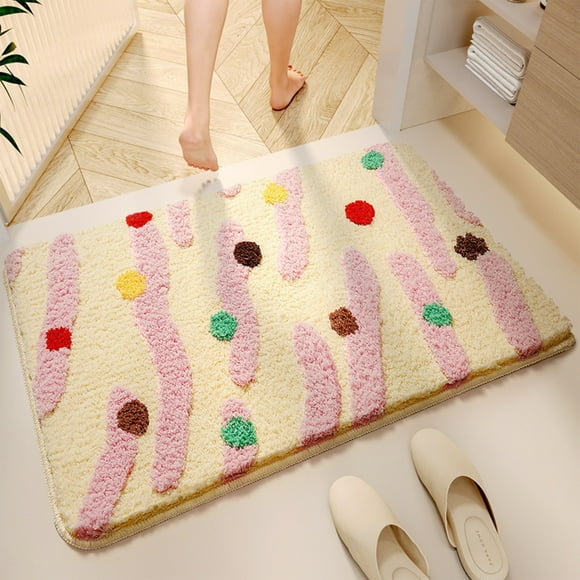 Alfombra | Tapete antideslizante para sala de estar, dormitorio y baño | Alfombra de terciopelo imitación oveja