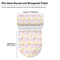 thumbnail image 5 of Renewold Universal Fit Size Hearts Toilet Dust Cover Set of 2 Valentine's Day Colorful Toilet Lid Dust Pad and Toilet Tank Lid Pad Soft Stays in Place Elastic Edges, 5 of 6