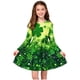 thumbnail image 5 of Vestidos de Manga Larga de las Niñas Tamaño 7-8 Elástico una Línea Twirly Patinador Cuello Redondo Vestido de Recital de la Escuela para Otoño Invierno, 5 of 6