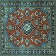 thumbnail image 1 of Ahgly Company Indoor Square Persian Light Blue Traditional Area Rugs, 3' Square, 1 of 4
