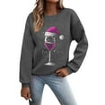 thumbnail image 1 of 2024 Mode Hiver Chandail en Molleton Sans Capuche pour Femmes Imprimé Verre Violet Doux Confortable Décontracté Manches Longues Chandail Mode Urbaine, 1 of 2