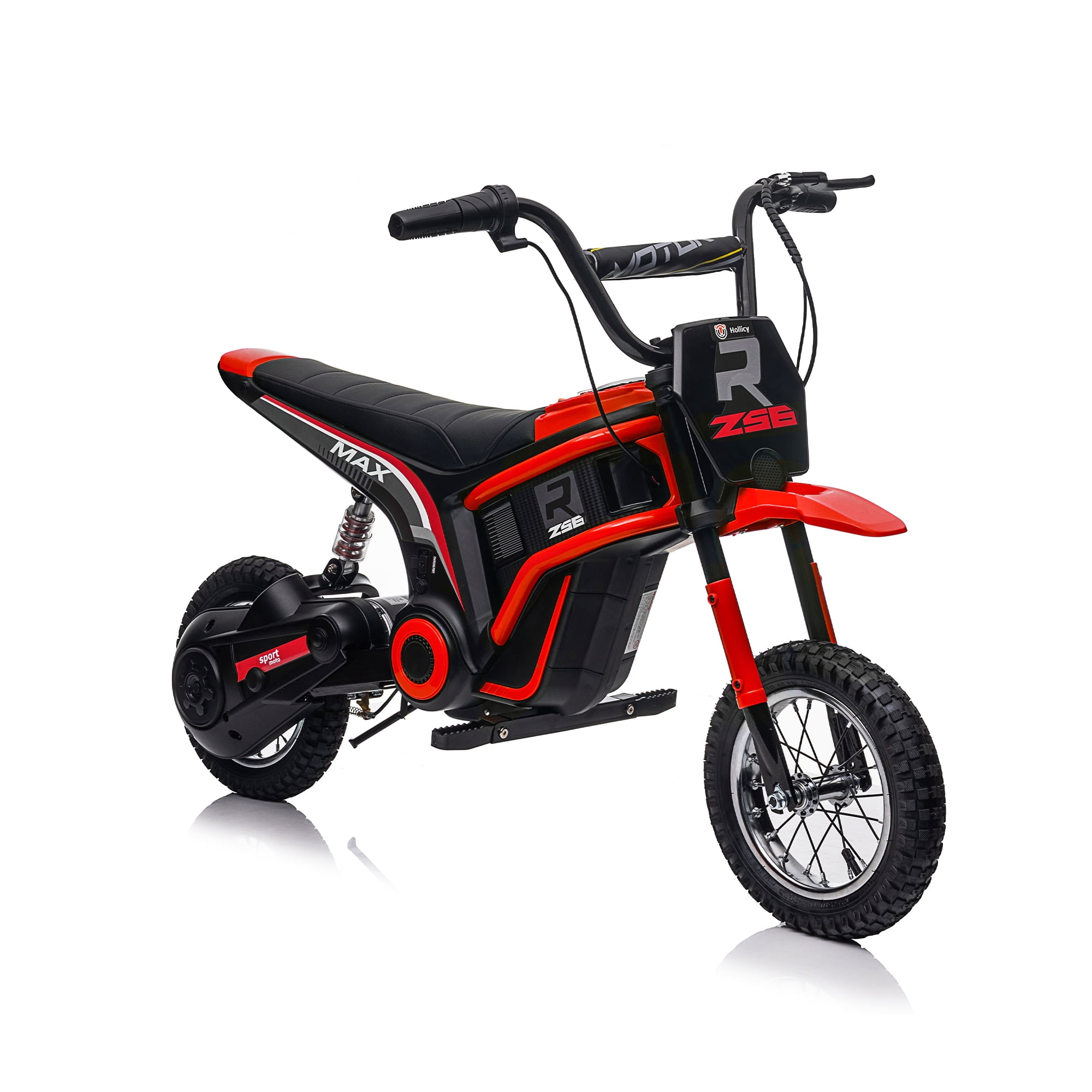 CIPACHO 24V Kids Ride On Toy Dirt Bike-XXL Large, Electric Motorcycle for Kids 8-12, Speeds up to 14.29mph, Authentic Motocross Bike Geometry, Red