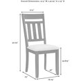 thumbnail image 5 of Crosley Furniture Hayden Dining Chair Set, Slate (Set of 2), 5 of 5