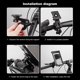 thumbnail image 5 of Bolsa de caja de montaje de teléfono impermeable 360 ​​° Rotación Bicicleta Soporte de teléfonos Soporte de teléfonos móvil, 5 of 9