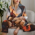 thumbnail image 6 of Sikiie Lava Dragon Women's Long-Sleeve Shirt and Full-Length Bottom Pajama Set (s-xxl)-XX-Large, 6 of 7