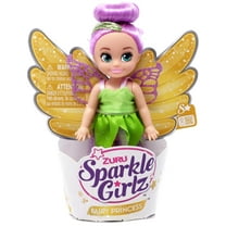 Sparkle Girlz Fairy Princess Pink Hair with Green Dress Mini Doll