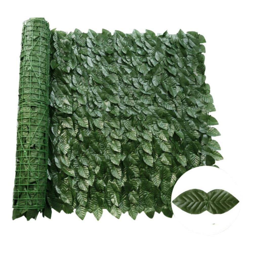 Vanfss Artificial Hedge Faux Plant Leaves Panels Fence Fake Leaf