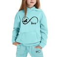 thumbnail image 4 of Girls Outfits Set Cute Letter Print Hoodie And Pants Comfy Casual Two Piece Outfit For Toddler Kids Winter Clothes, 4 of 4