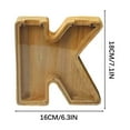 thumbnail image 3 of PRETXORVE Wooden English Letter Savings Can Transparent Glass Savings Can, 3 of 6