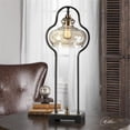 thumbnail image 2 of Bowery Hill Modern Table Lamp in Aged Black and Antique Brass, 2 of 4