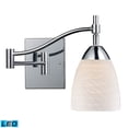 thumbnail image 1 of Celina 1-Light Swingarm In Polished Chrome And White Swirl Glass - LED, 1 of 2