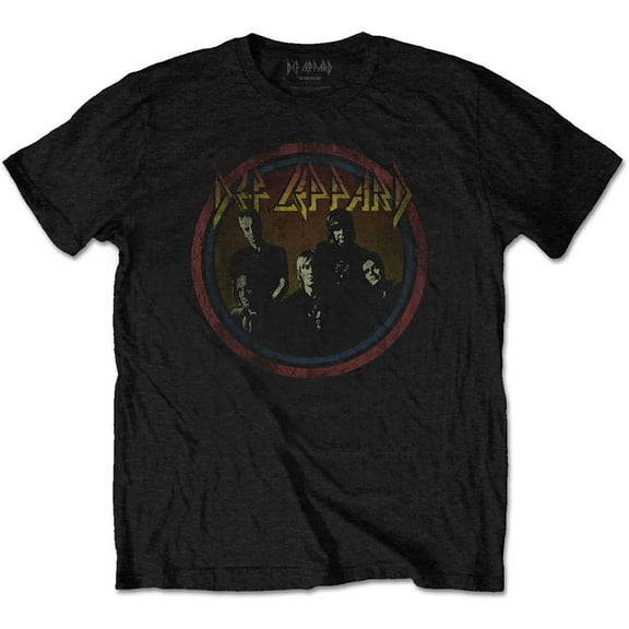 Def Leppard Unisex T-Shirt Vintage Circle (Small)