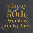 thumbnail image 3 of CafePress - 50Th Wedding Anniversary Gold Retro Typography Long Sleeve T Shirt - Long Sleeve Dark T-Shirt, 3 of 4