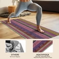 thumbnail image 4 of Purple Boho Tribal Stripes and Hearts Pattern Hot Yoga Mat Towel Non Slip for Hot Yoga - Quick-Drying Yoga Mat Cover with 4 Corner Pockets with Travel Bag - Hot Yoga Towel Non Slip 74"x26", 4 of 6