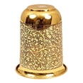 thumbnail image 5 of Indian Art Villa Brass Drinking Tumbler Glass, Embossed Curved, 9.5 oz Capacity (Set of 2), 5 of 5