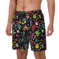 thumbnail image 2 of Daiia Colorful Geometric Figures Mens Swim Trunks Swim Shorts Quick Dry Swim Shorts with Mesh Lining Pockets-3X-Large, 2 of 9