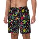 thumbnail image 1 of Balery Colorful Geometric Figures Bañador para hombre, shorts de playa de secado rápido con entrepierna y forro de compresión-Small, 1 of 6