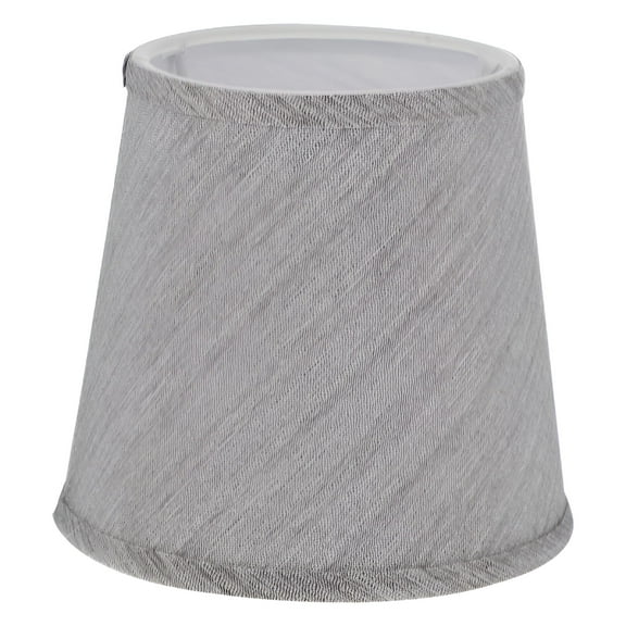 LAMIRO Cloth Lamp Shades Clip On Barrel Grey