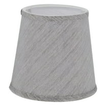 LAMIRO Cloth Lamp Shades Clip On Barrel Grey