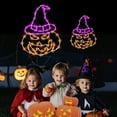 thumbnail image 5 of Aursykel Halloween Pumpkin Window Lights with Remote Control 8 Modes for Indoor Outdoor Decorations Iron Material Energy Saving Suit Halloween Home Decor 13.2x10.4in White, 5 of 7
