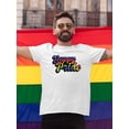 thumbnail image 2 of Happy Pride Bubblegum Text T-Shirt Men -Smartprints Designs, Male 5X-Large, 2 of 4