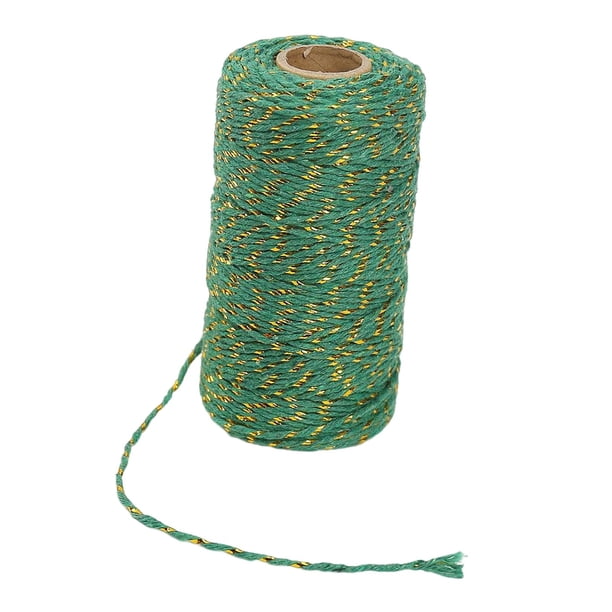 100 metros, hilo de cuerda, paquete de envoltura decorativa, artesanía, suministros de costura, manualidades, bricolaje, cuerda de hilo para boda, Verde Sunnimix hilo de cuerda