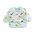 thumbnail image 2 of Seyurigaoka Cute Children Baby Kids Toddler Waterproof Long Sleeve Smock Feeding Bib Apron Fit 1-6 Years, 2 of 4