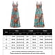 thumbnail image 2 of Vestido Largo Vestido largo de playa para mujer, cuello en V, vestido suelto, línea A, cintura alta elástica para vacaciones Cgtredaw Naranja S para Mujer, 2 of 6