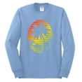 thumbnail image 2 of Tropical Palm Trees Silhouettes with Sunset | Mens Pop Culture Long Sleeve T-Shirt, Light Blue, Small, 2 of 4