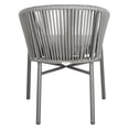 thumbnail image 6 of SAFAVIEH Stefano Stackable Outdoor Patio Rope Chair, Grey/Cushion, Set of 2, 6 of 12