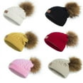 thumbnail image 4 of ZOELNIC Kids Boys Girls Winter Hats Warm Wrap Knitted Crochet Beanie Pom Ski Caps (Beige), 4 of 6