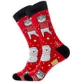 thumbnail image 2 of Kmbangi Christmas Adult Tube Socks with Cartoon Pattern, Vintage Style, 2 of 6