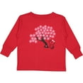 thumbnail image 3 of Inktastic Japanese Cherry Tree Kitty Cat Girls Long Sleeve Toddler T-Shirt, 3 of 5