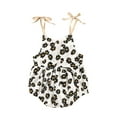 thumbnail image 3 of Qiylii Baby Girl Daisy Romper, Sleeveless Sling Bodysuit One-piece Loose Suit, 3 of 8