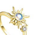 thumbnail image 3 of Anillos antiestrés Apertura ajustable Joyería giratoria Sun Flower (dorado) Ehuebsd libre de BPA, 3 of 7