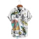 thumbnail image 2 of Camisas de verano nuevas de selva tropical para hombres y mujeres, ropa de calle de tendencia, ropa de moda sencilla con solapa de manga corta, ropa para mujer, camisa superior, 2 of 4