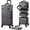 Grey, variant on Rolling Makeup Case Case Wheels 5 in 1 Makeup Case with Lid Rolling Large Make Up Organizer for Artist Barber Salon Teach Kits Professional Box Grey