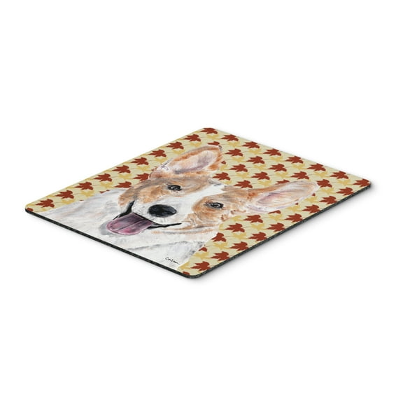 "Cardigan Corgi Fall Leaves Mouse Pad Hot Pad or Trivet"